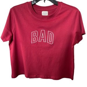 Urban Nation Bad Crop Top Burgundy NWOT Medium